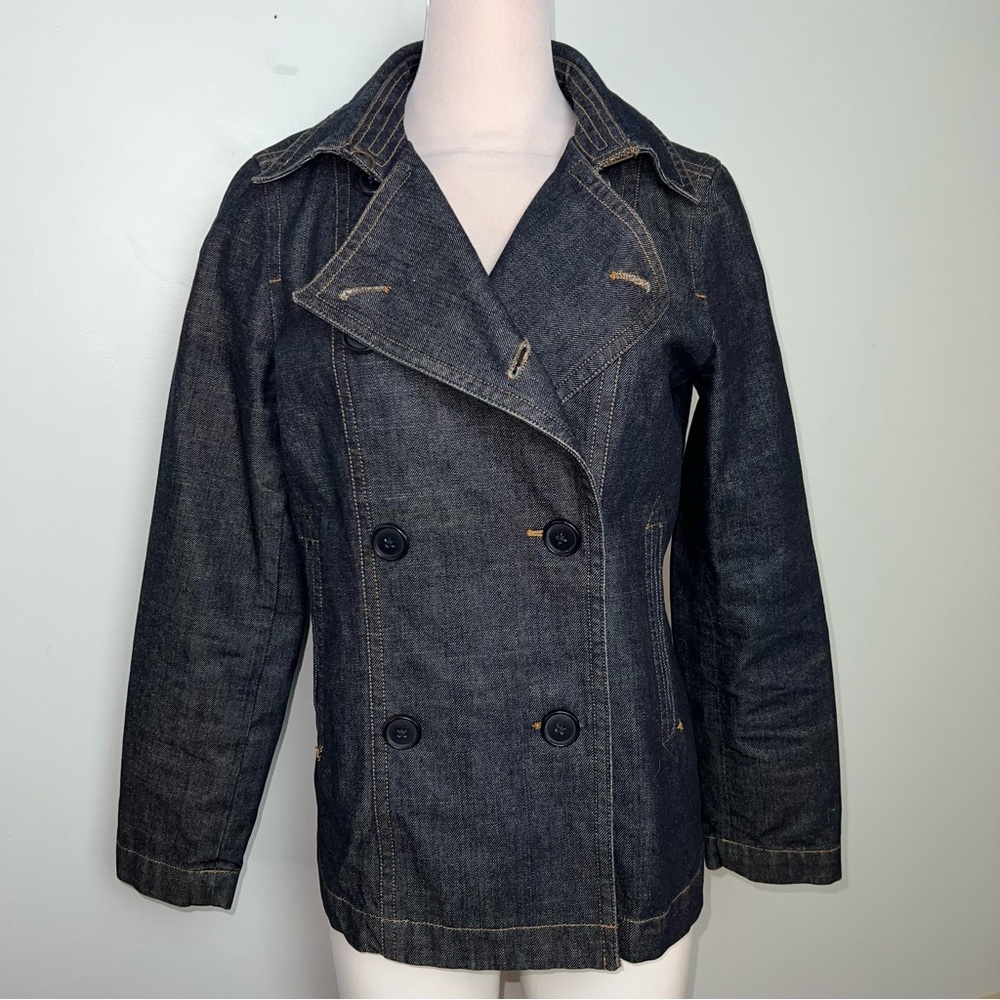 GAP Dark Indigo Jean Peacoat Jacket